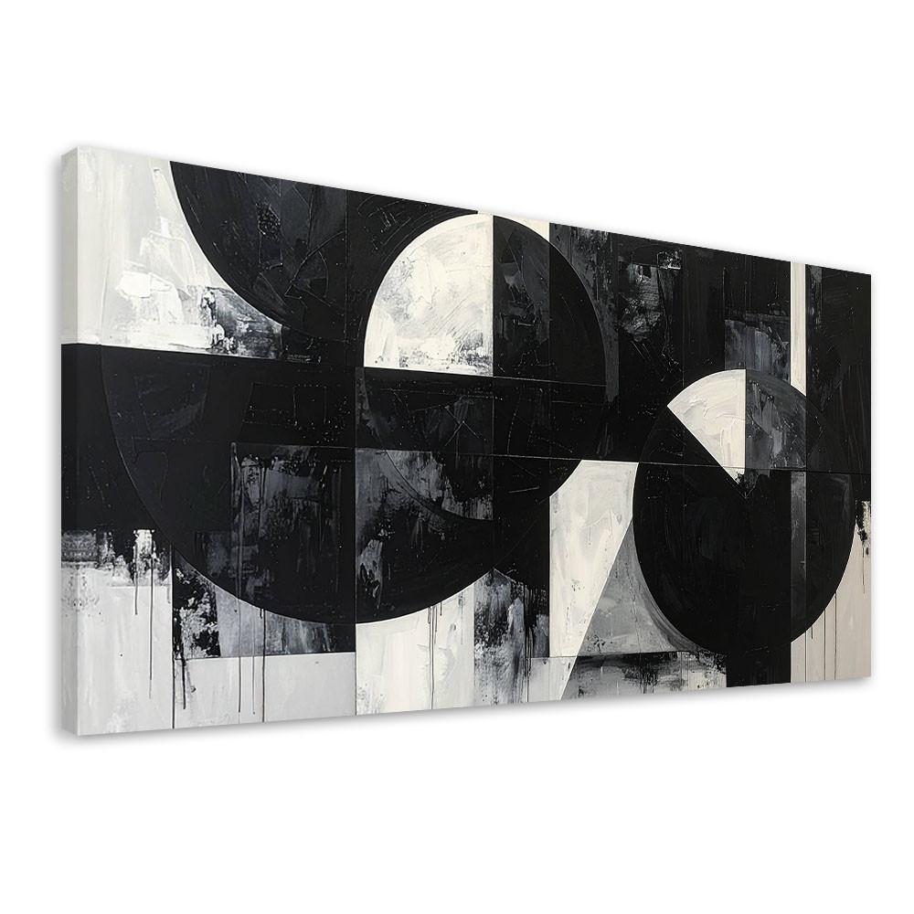 LEINWANDBILD 3D und geometrisch 100x50cm - Schwarz, Textil (100/50cm) - Feeby