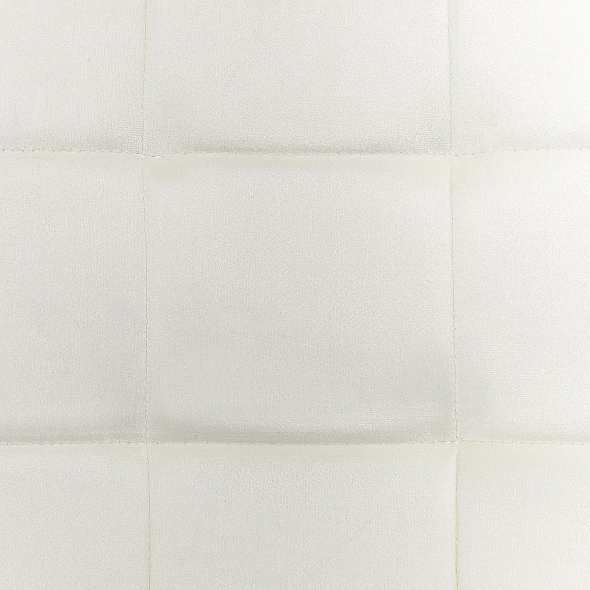 ESSZIMMERSTUHL 4er-Set Samtstoff Cremeweiß Powell - Schwarz/Weiß, Textil (45/88/62cm) - Beliani