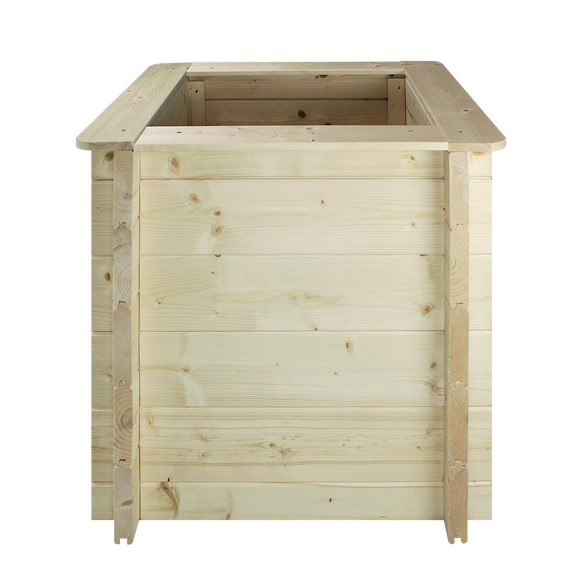 HOCHBEET HOLZ - 58x58xH57 cm - M618 - Beige, Holz (58/57/58cm) - Timbela