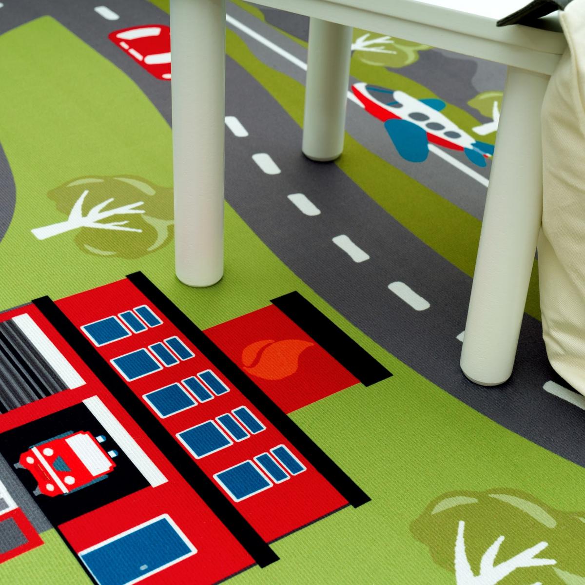 KINDERTEPPICH Grün Ø 200 cm - Multicolor, Kunststoff (200/200cm) - TT Home