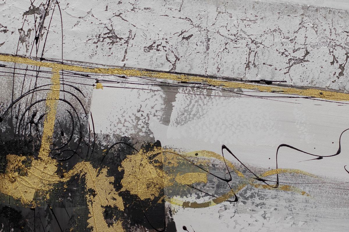 ACRYLBILD HANDGEMALT 60/60 cm - Grau, Holz/Textil (60/60cm) - KUNSTLOFT