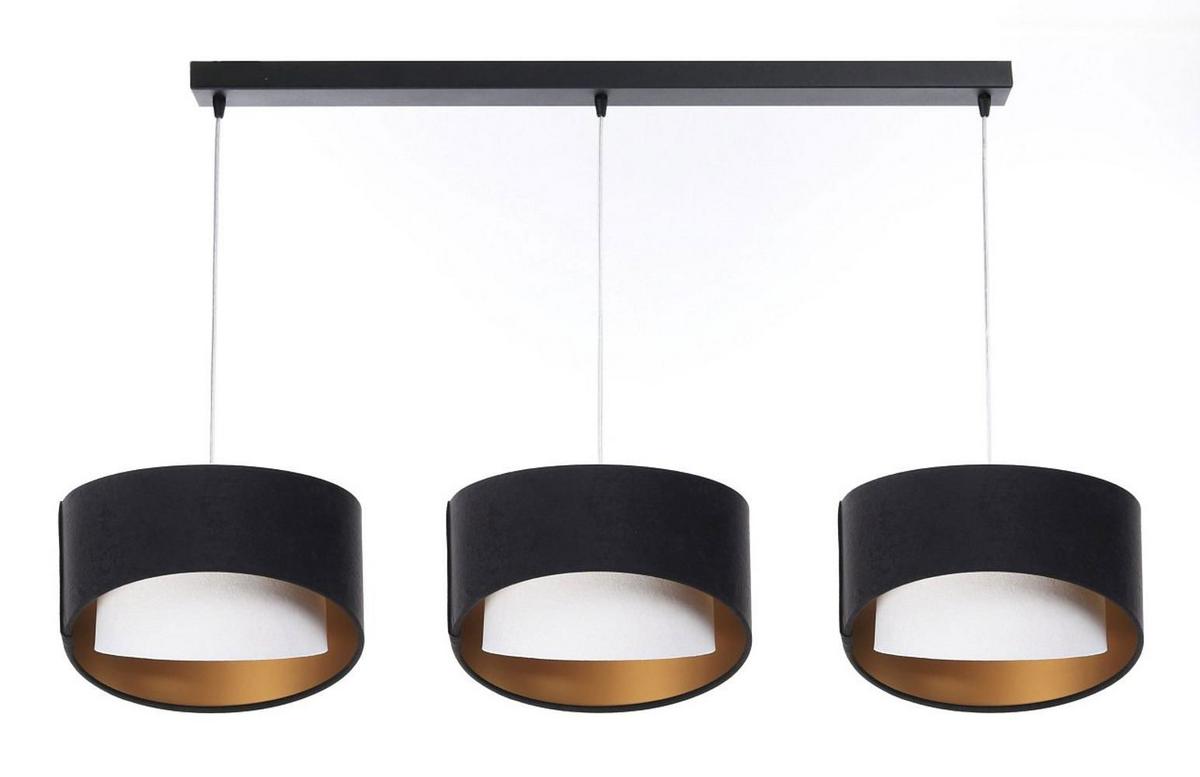 HÄNGELEUCHTE Schwarz 30/18 cm - Schwarz/Weiß, Kunststoff (30/0.3/18cm) - ONZENO
