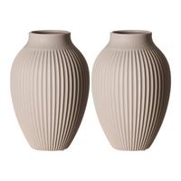 VASEN Alsta Beige 23 cm 2er Set - Beige, Keramik (23cm) - Ritzenhoff Breker