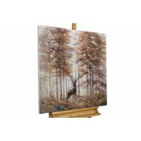 ACRYLBILD HANDGEMALT 80/80 cm - Beige/Braun, Holz/Textil (80/80cm) - KUNSTLOFT