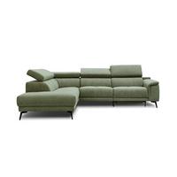 ECKSOFA FIERO 5-Sitzer mit 1 Relaxfunktion, olivgrün - Olivgrün, Holzwerkstoff/Textil (228/290cm) - Wozimo