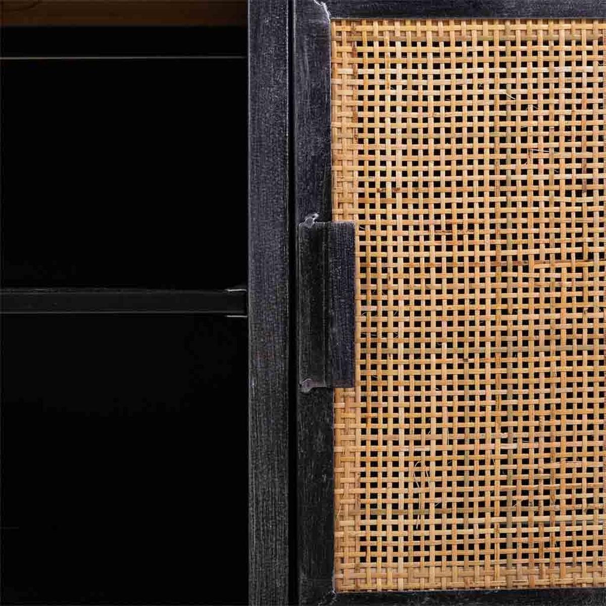 TV-LOWBOARD aus Metall und Holz, schwarz, 120x40x57cm - Multicolor, Metall (120/56.5/40cm) - Wanderlust