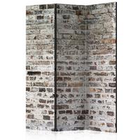 PARAVENT Akustik 3-tlg 135x172 cm Ziegelwand - Grau, Holz/Textil (135/172/3cm) - Muralo