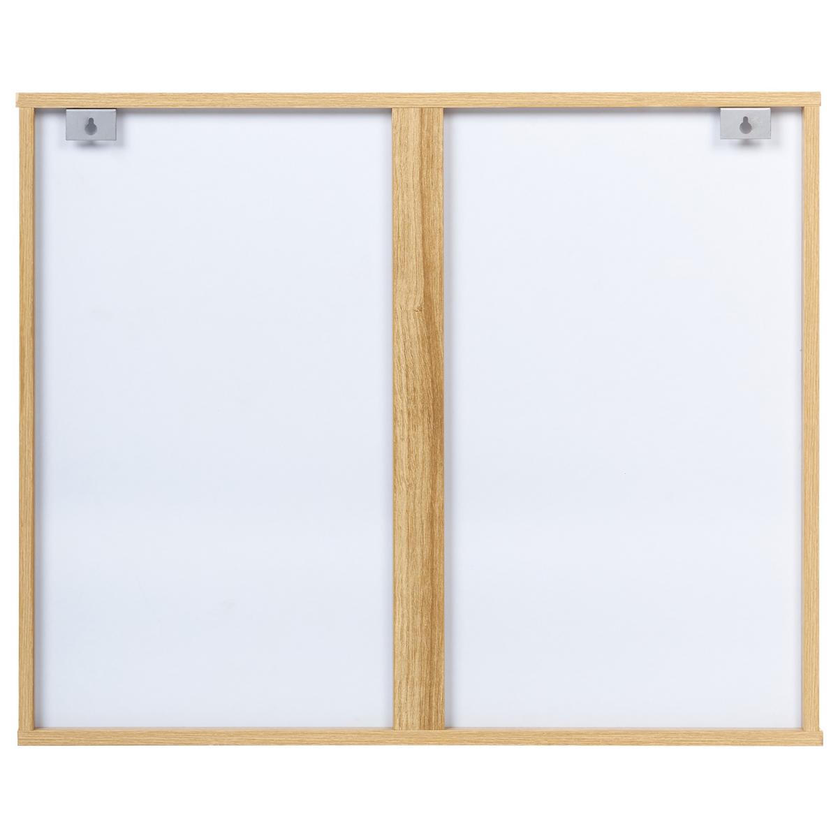 WANDSPIEGEL 80/65 cm Hellbraun Rosell - Braun, Holzwerkstoff (80/65/8cm) - Beliani