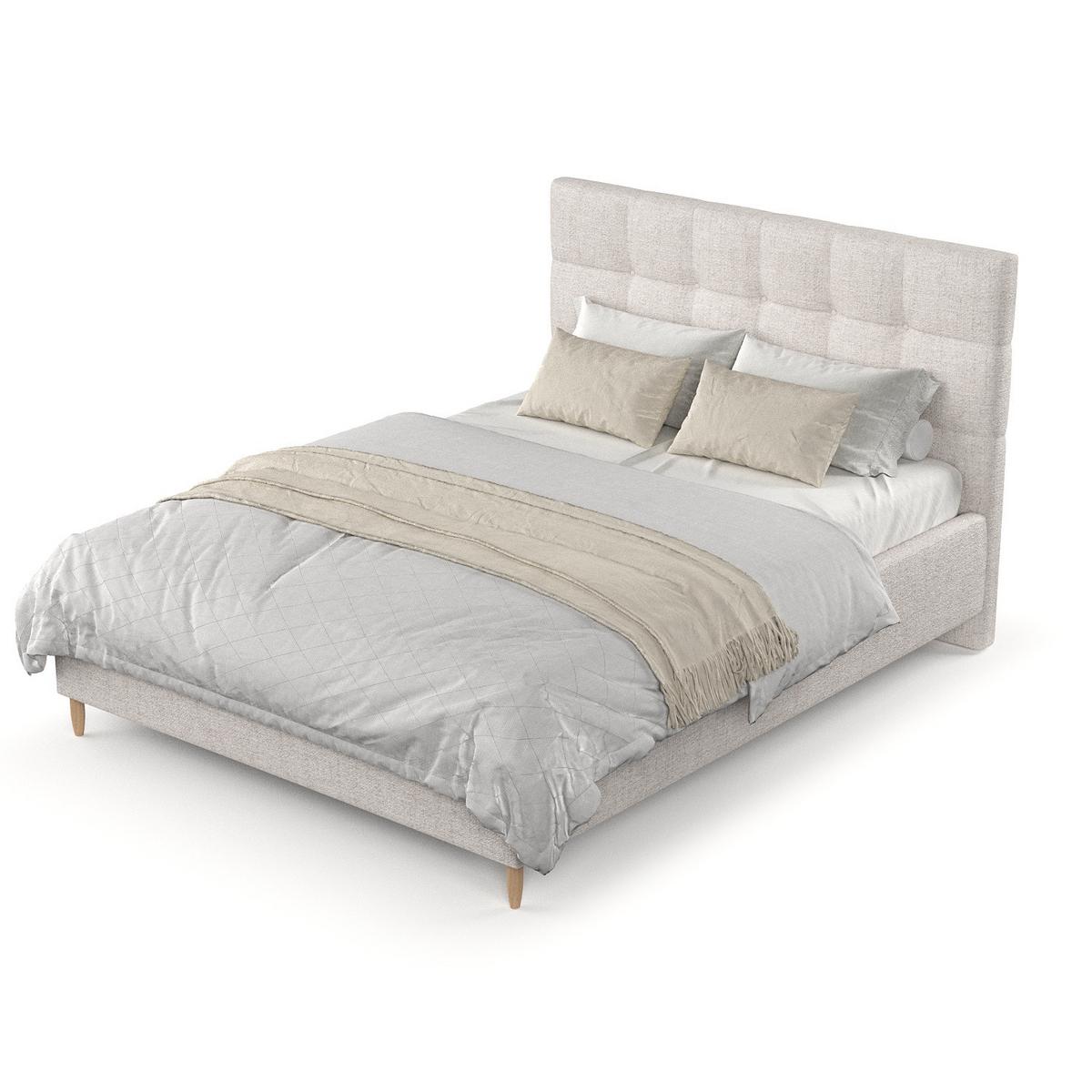 POLSTERBETT Cora 120/200 cm Hellbeige im Neve Stoff - Sandfarben/Naturfarben, Holz/Holzwerkstoff (120/200cm) - AltaBeds
