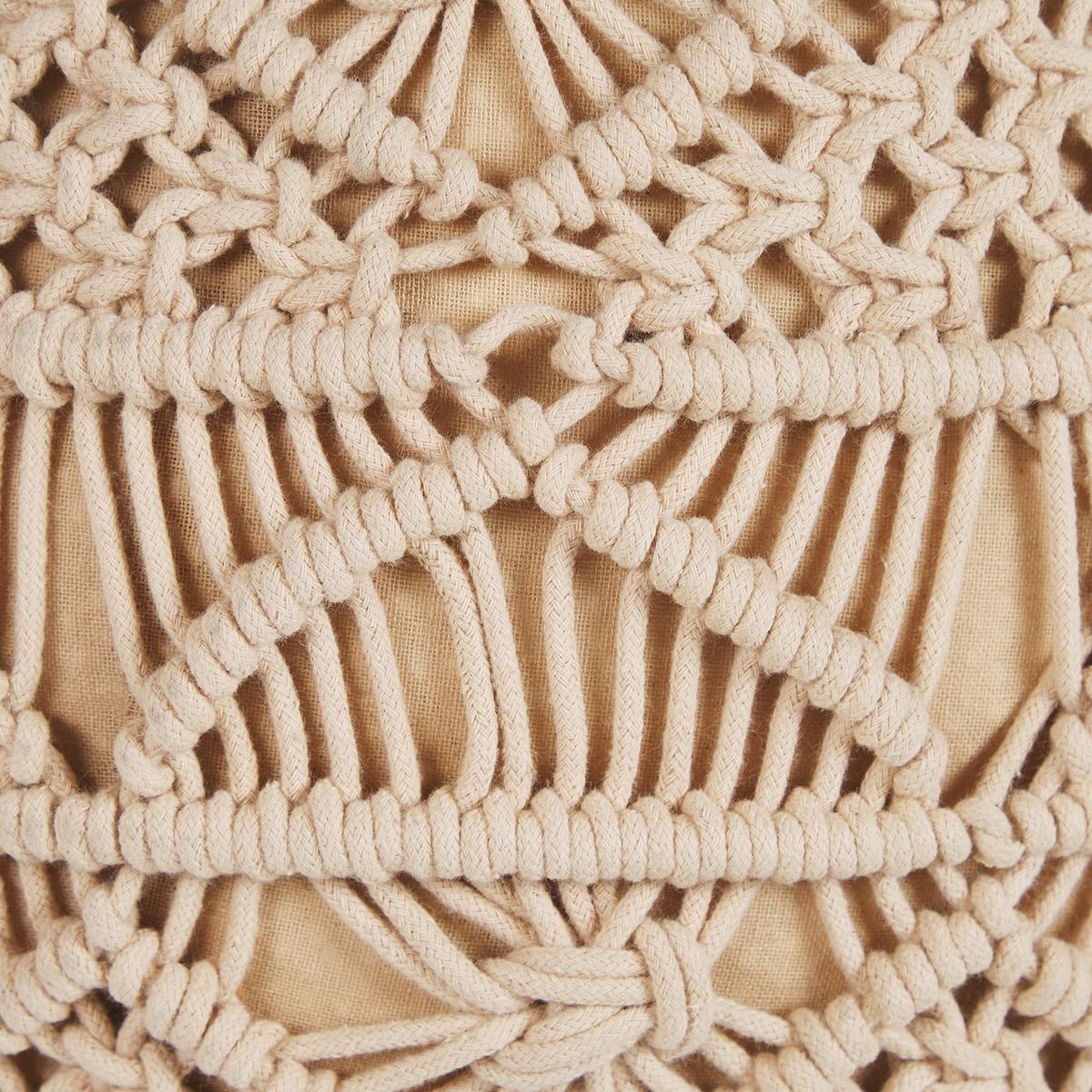 POUF Beige 40/40/40 cm Kayseri - Beige, Naturmaterialien/Textil (40/40/40cm) - Beliani