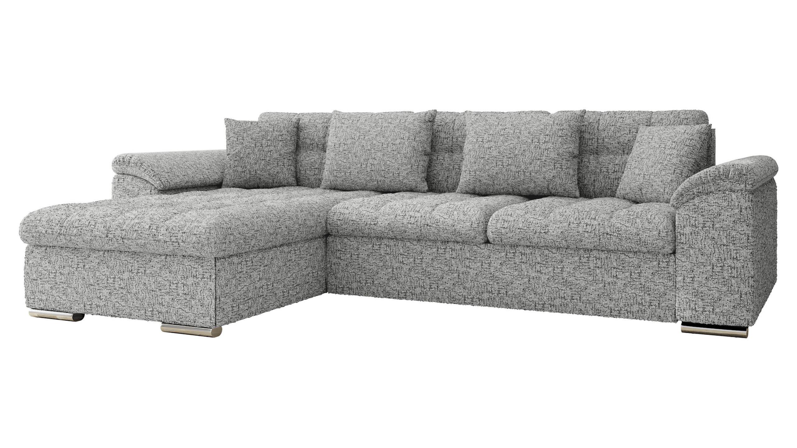 ECKSOFA Diana, Seite: Links - Silberfarben, Holz/Textil (280/160cm) - MIRJAN24