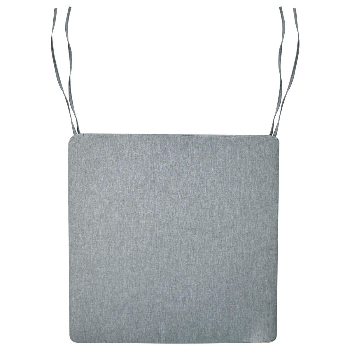 GARTENSTUHLKISSEN 8er-Set Grau meliert 46/46 cm Sassari Premium - Grau, Textil (46/5/46cm) - Beliani