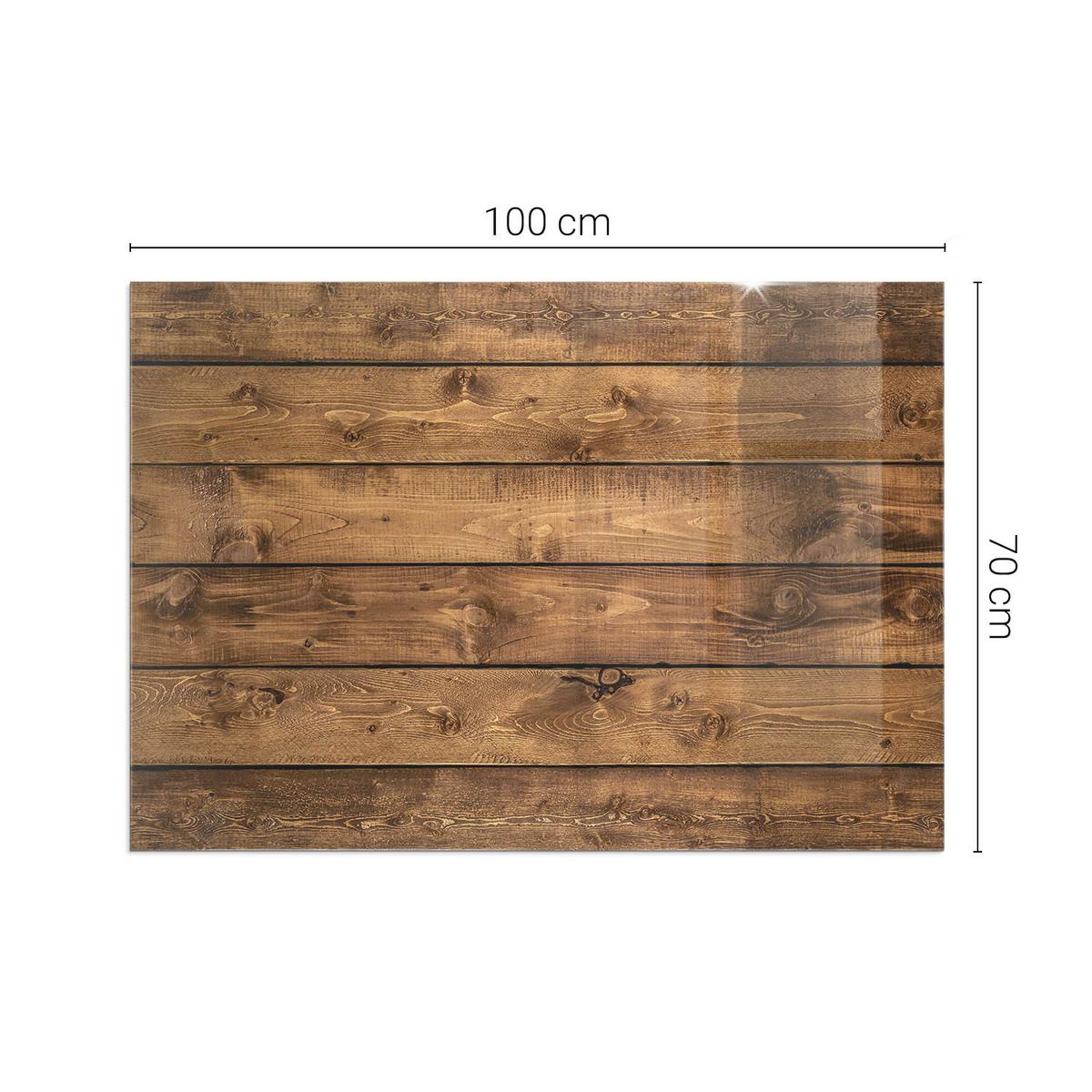 GLASPLATTE für Kamin 100x70 cm - Braun, Glas (100/70/0.4cm) - TULUP