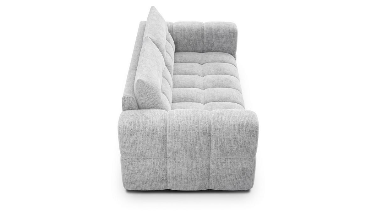 SOFA CLOUDI 2,5-Sitzer, hellgrau - Hellgrau/Schwarz, Holz/Textil (211/89/104cm) - Wozimo