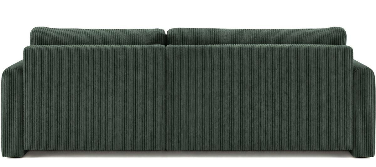 ECKSOFA Cora mit Schlaffunktion & Stauraum, Universell Rechts/Links, Dunkelgrün Cord Chenille 250/82/160 cm - Dunkelgrün/Schwarz, Kunststoff/Textil (250/160cm) - WFL GROUP