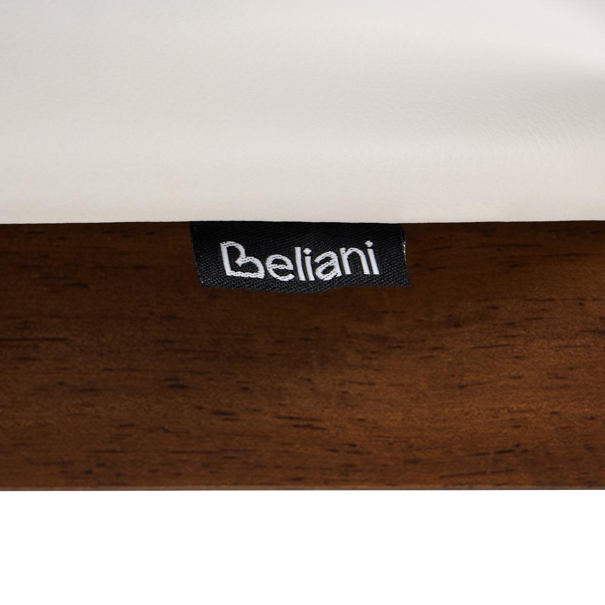 ESSZIMMERSTUHL 2er-Set Holz Cremeweiß/Braun Amery - Weiß, Holz (45/80/50cm) - Beliani