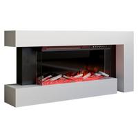 KOMMODE Haga mit Kamin - Weiß, Holzwerkstoff (120/56/24cm) - MIRJAN24