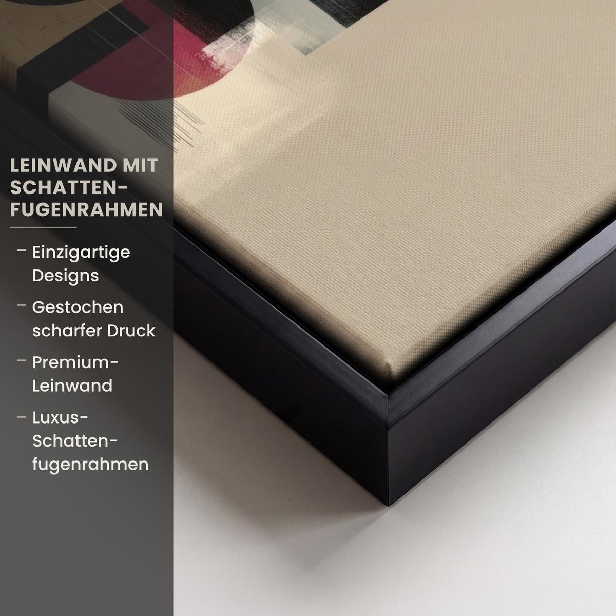 LEINWAND Bilder mit Rahmen - Abstrakt - Formen - Beige - Texturen - 20x30 - Beige, Textil (20/30cm) - MuchoWow