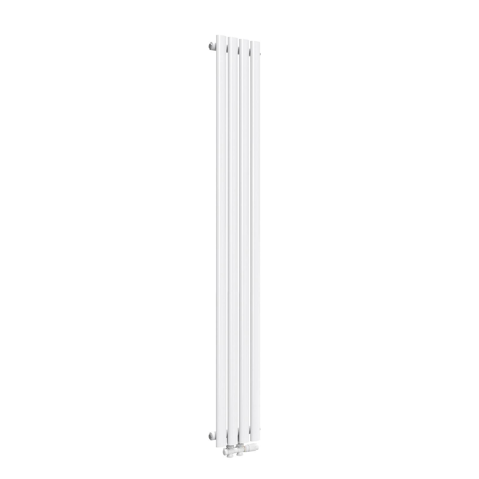 HEIZKÖRPER Doppelrohr vertikal montierbar Weiß 24/180/5,8 cm - Weiß Hochglanz, Metall (24/180/5.8cm) - EMKE