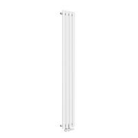 HEIZKÖRPER Doppelrohr vertikal montierbar Weiß 24/180/5,8 cm - Weiß Hochglanz, Metall (24/180/5.8cm) - EMKE