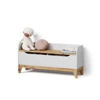 SPIELZEUGTRUHE Mailo Weiß/Artisan 107.2 x 50 cm mit Sitzbank - Weiß/Eiche Artisan, Holzwerkstoff (107.2/30cm) - Livinity®