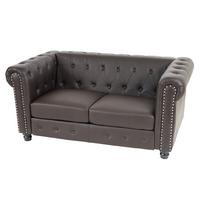 2-SITZER SOFA LOUNGESOFA Braun - Braun, Textil (160/74/90cm) - MCW