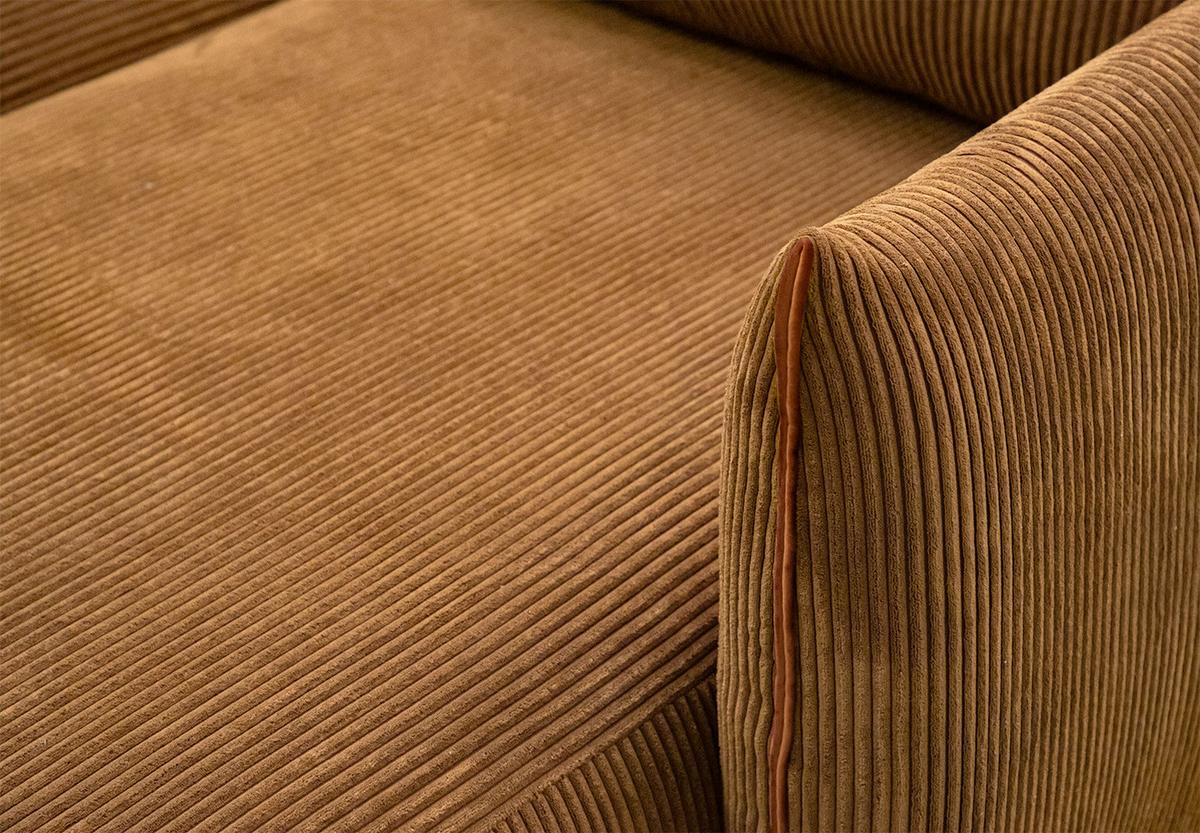 ECKSOFA TAUER 5-Sitzer, honig - Schwarz/Honig, Holzwerkstoff/Kunststoff (294/173cm) - Wozimo