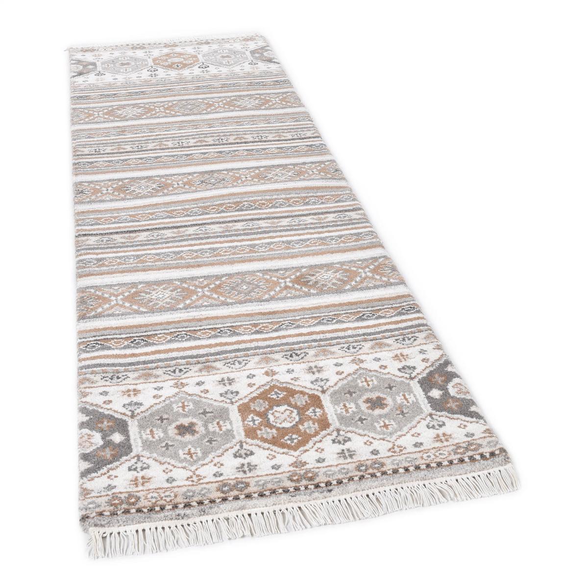WOLLTEPPICH Imperial Schaal 80x300 cm - Naturfarben, Textil (80/300cm) - THEKO