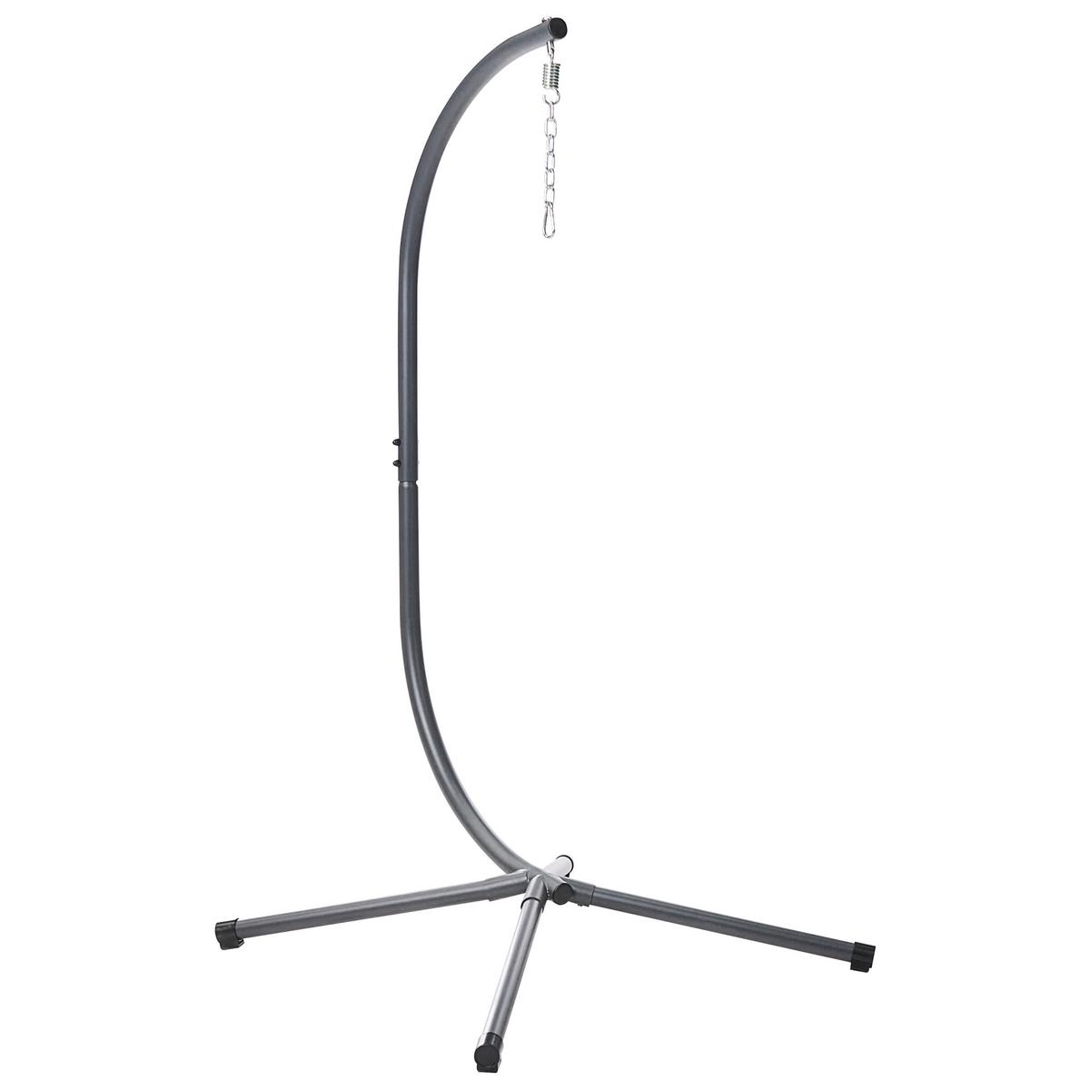 HÄNGESESSEL mit Gestell Metall Naturfarben Malcesine - Naturfarben, Textil (102/195/105cm) - Beliani