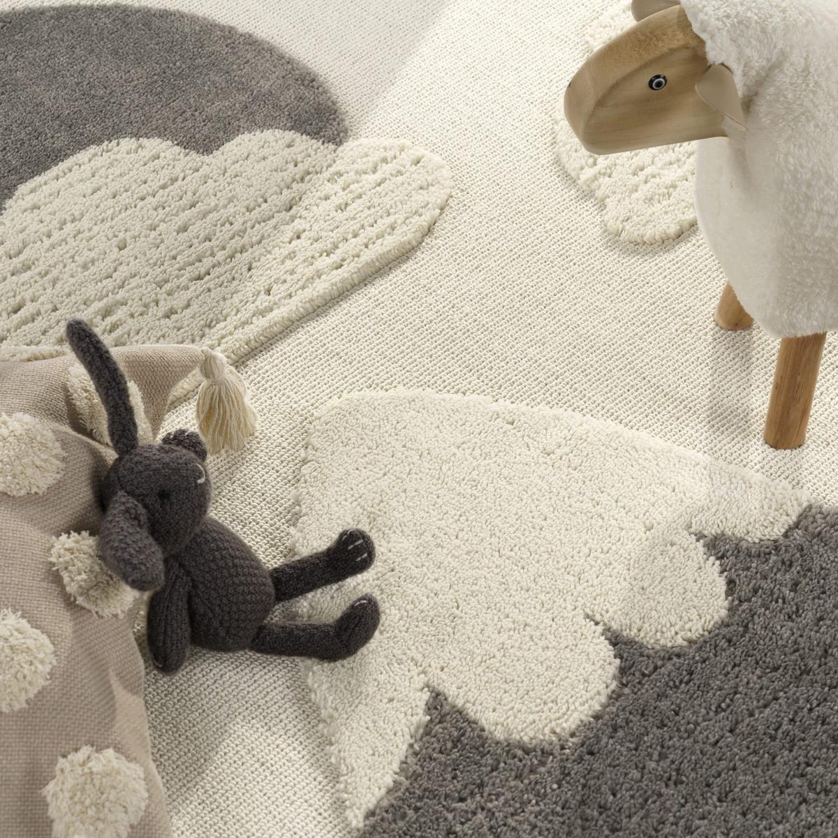 KINDERTEPPICH Creme Ø 120 cm - Creme, Kunststoff (120/120cm) - TT Home