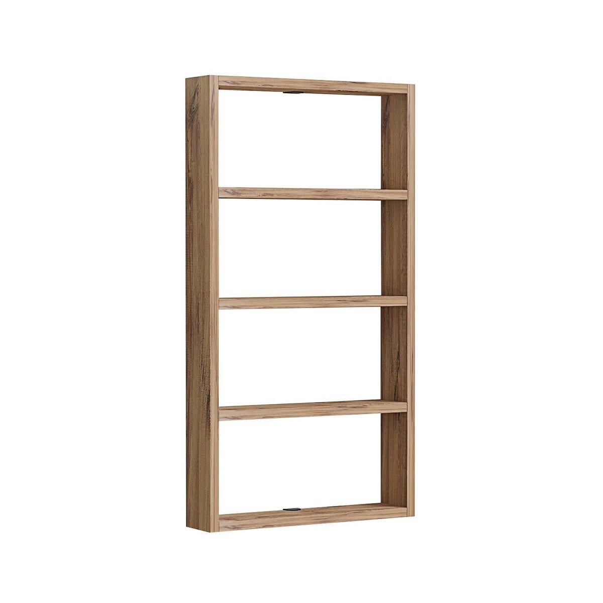 WANDREGAL mit 4 Ablagen - lya 43,2/9/80 cm - Beige, Holzwerkstoff (9/80/43.2cm) - Calicosy