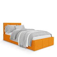 POLSTERBETT für Schlafzimmer Bett mit Stauraum Gelb 90x200 - Gelb, Holzwerkstoff/Metall (90/200cm) - Muralo