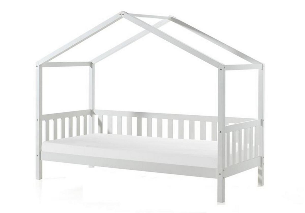 HAUSBETT Kapua 210x170x97 aus Massivholz in Weiß - Beige, Holz (90/200cm) - 58aufmkessel