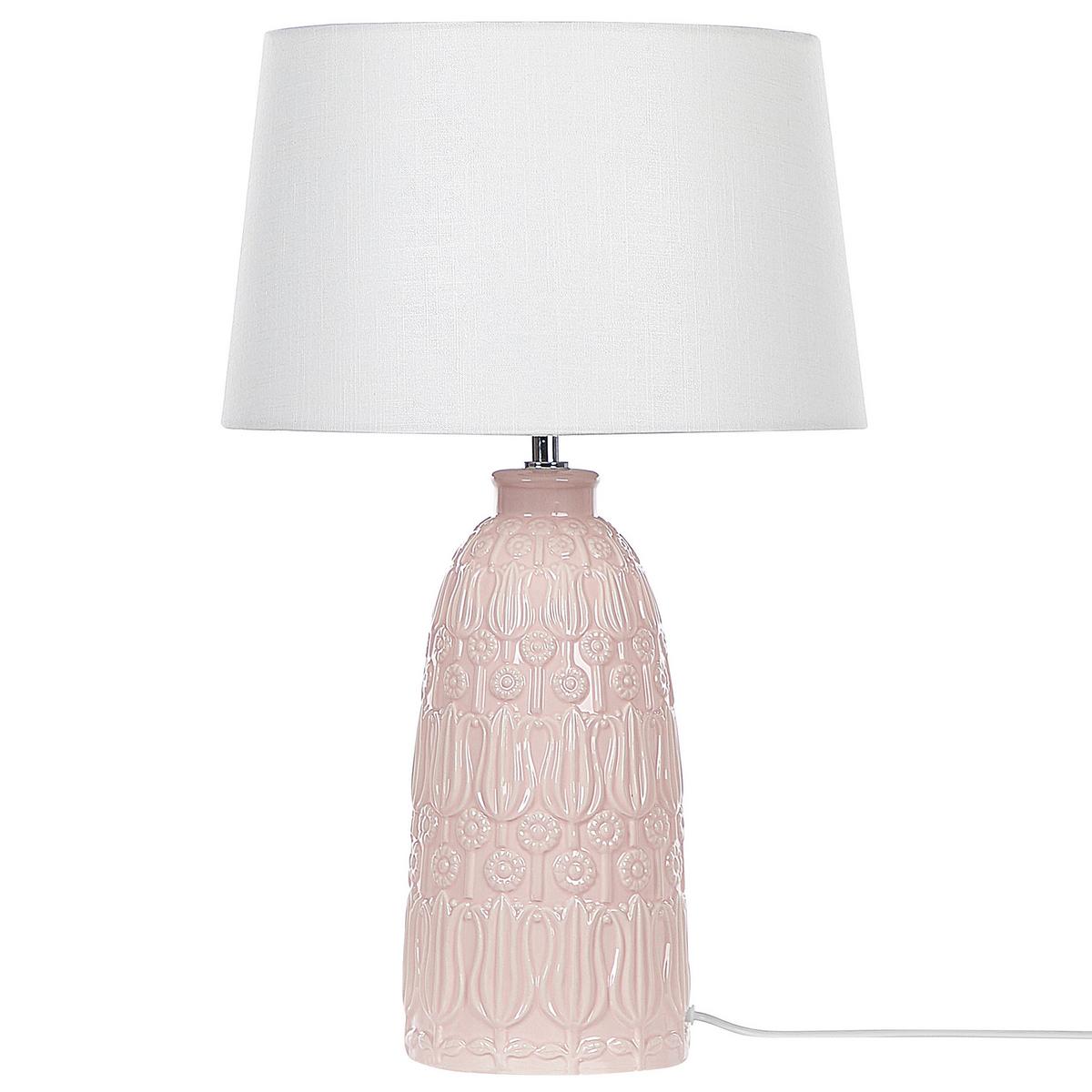 TISCHLAMPE Zarima 35/35/56 cm - Pink, Keramik (35/35/56cm) - Beliani