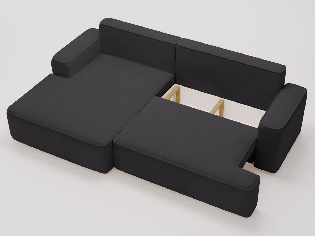 ECKSOFA California Schwarz Links - Schwarz, Holz/Textil (165/270cm) - Graingold
