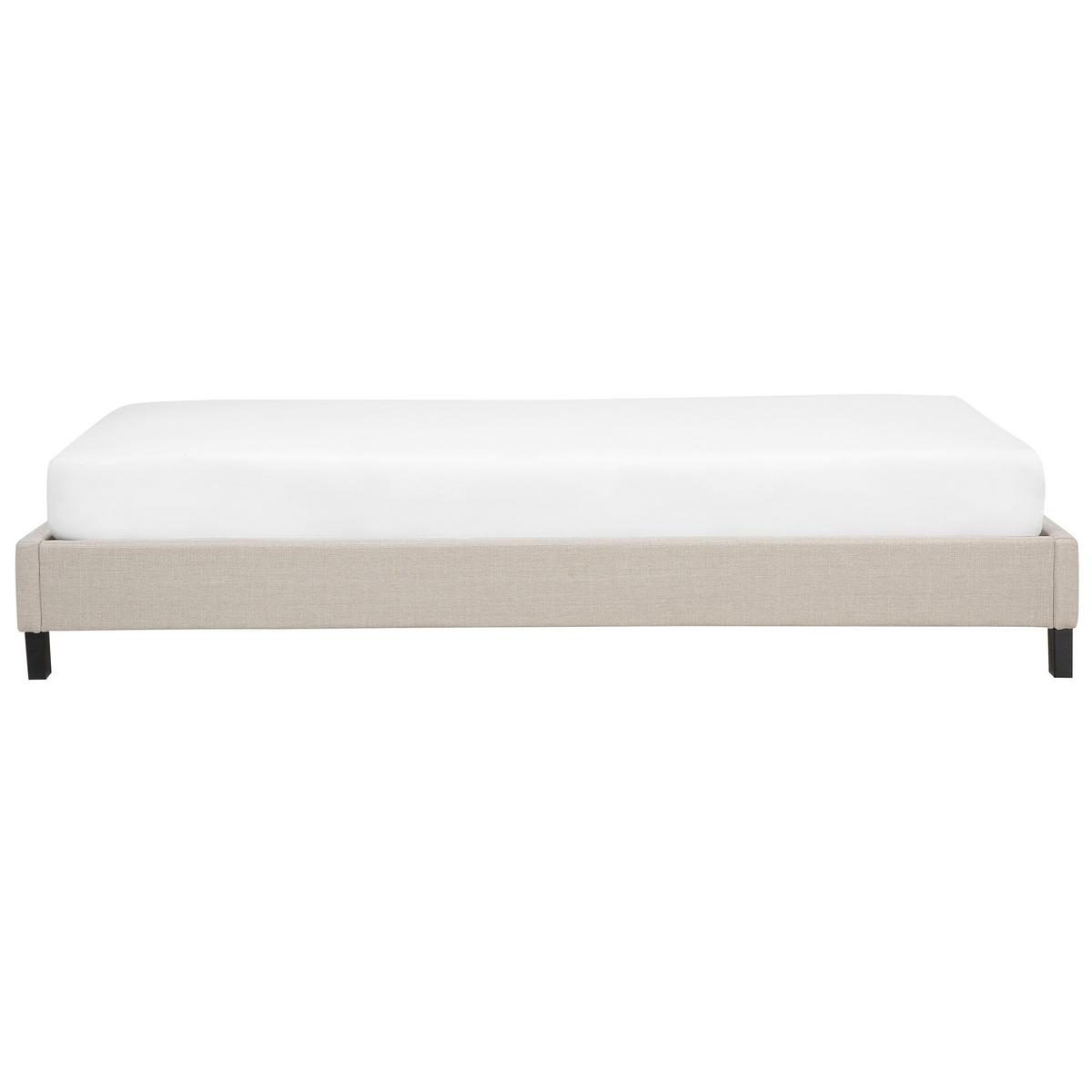 POLSTERBETT mit Lattenrost 90x200 cm Beige Roanne - Beige, Textil (90/200cm) - Beliani