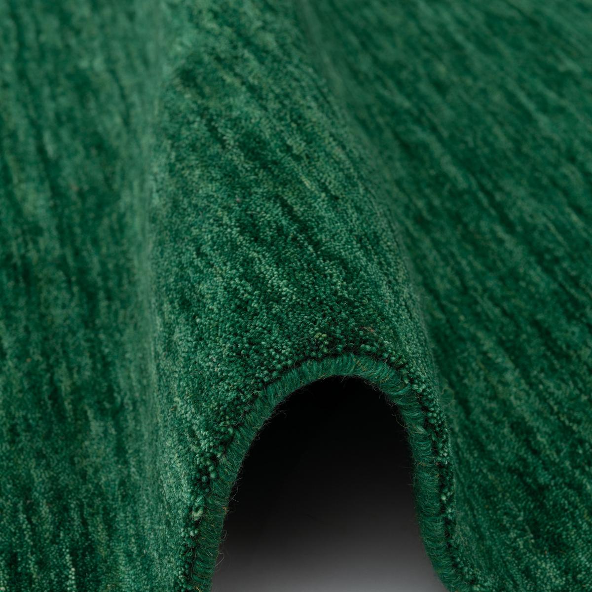 NATUR TEPPICH INDO NEPAL GABBEH SHIVA RUND - Dunkelgrün, Textil (120/120cm) - Pergamon