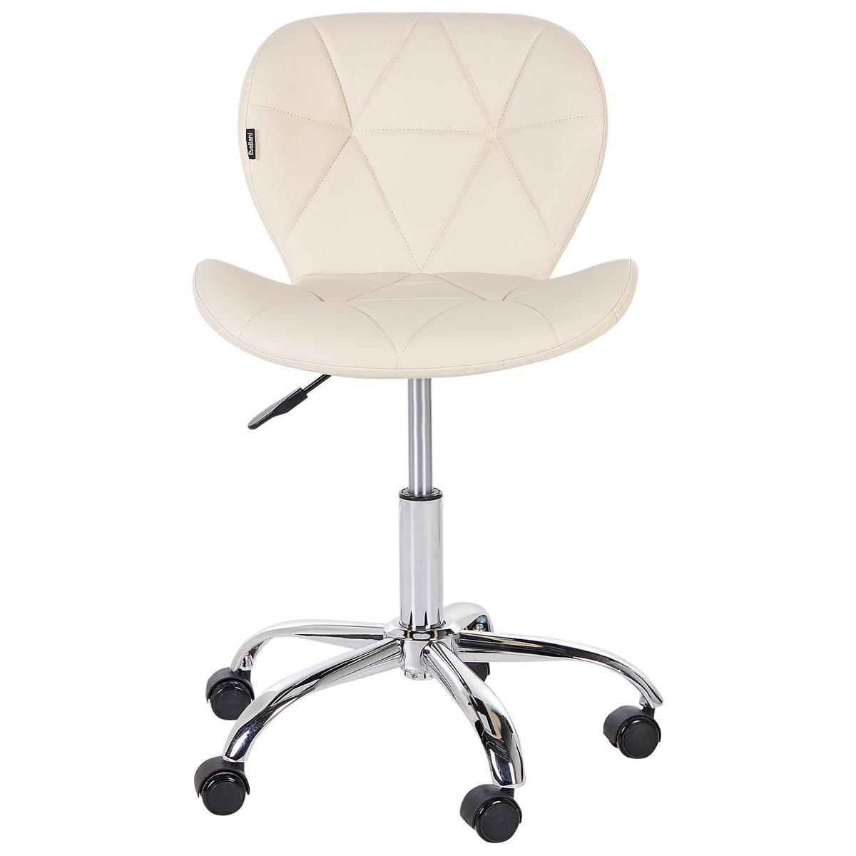 SCHREIBTISCHSTUHL Beige Valetta - Beige, Kunststoff (48/76/48cm) - Beliani