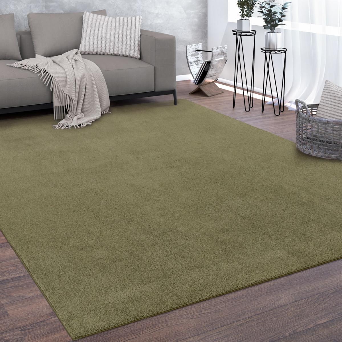 KURZFLORTEPPICH, einfarbig, Hellgrün, 100 x 200 cm - Grün, Textil (100/200cm) - KADIMA DESIGN