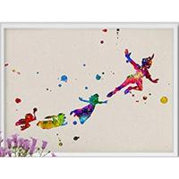 POSTER Peter Pan Aquarell A3 Rahmenlos - Klar, Papier (29.7/5/42cm) - Nacnic