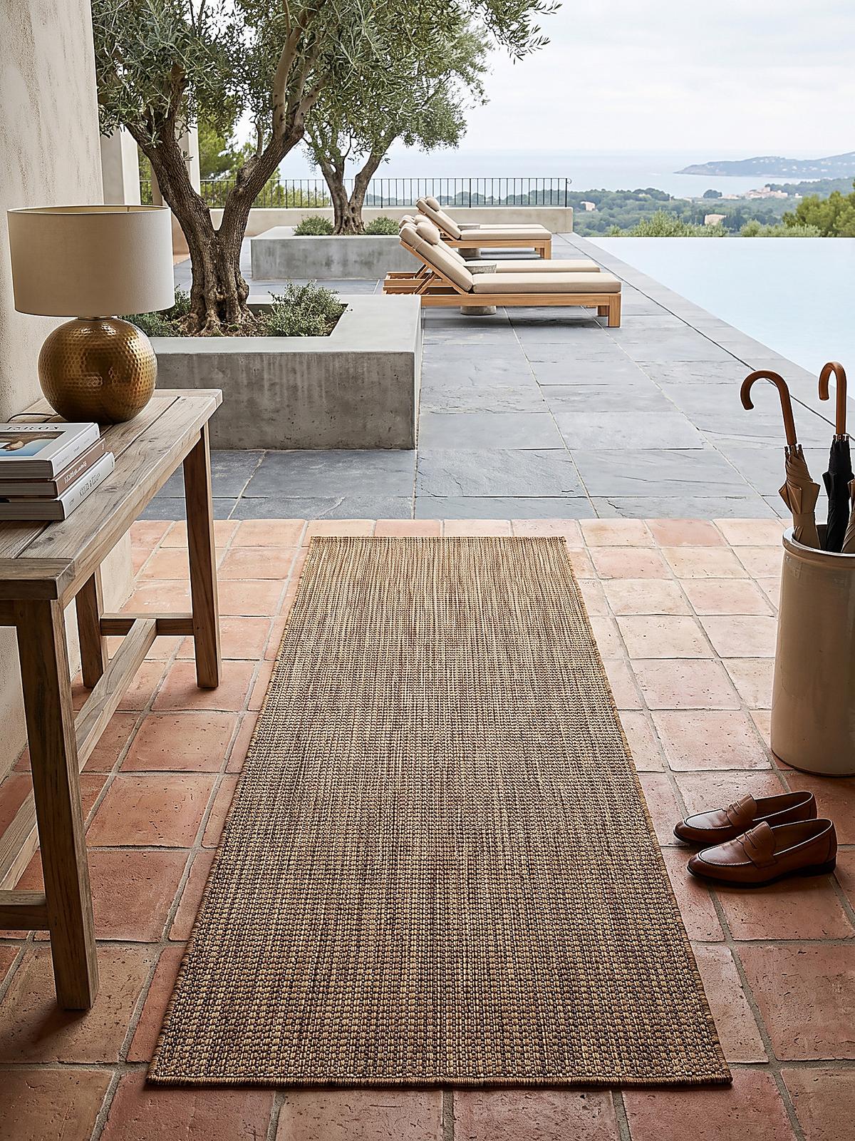 LÄUFER Outdoor, Fußbodenheizung-geeignet, VIGOLENO in Ockerbraun, 80 x 150 cm - Braun, Textil (80/150cm) - KADIMA DESIGN