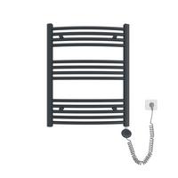 HANDTUCHHEIZKÖRPER elektrisch gebogen Anthrazit 75/60/5,6 cm - Anthrazit, Metall (60/75/5.6cm) - EMKE