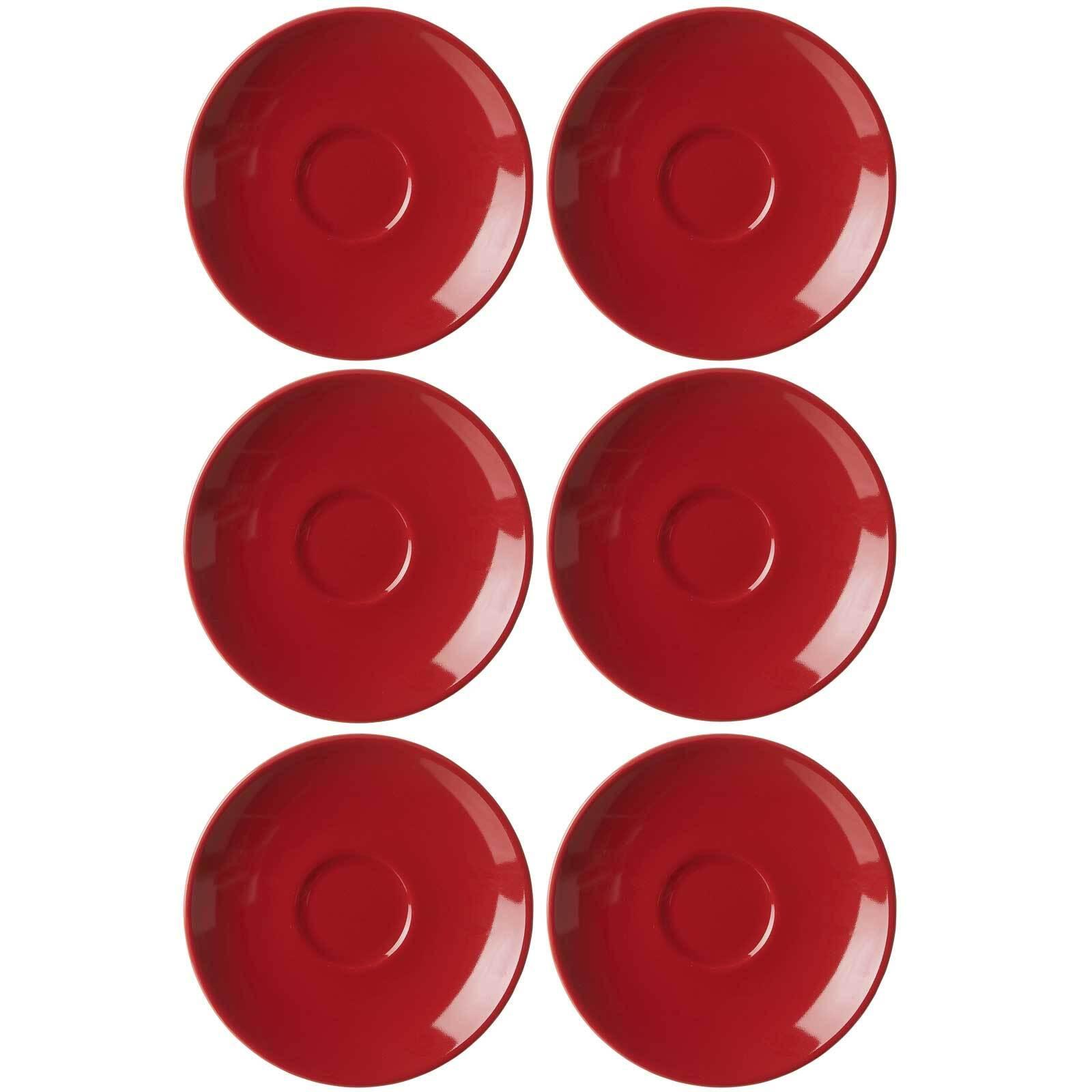ESPRESSOUNTERTASSEN Doppio Rot ø 12 cm 6er Set - Rot, Keramik (12cm) - Ritzenhoff Breker