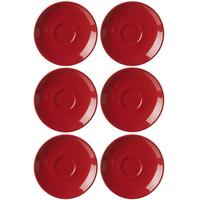 ESPRESSOUNTERTASSEN Doppio Rot ø 12 cm 6er Set - Rot, Keramik (12cm) - Ritzenhoff Breker