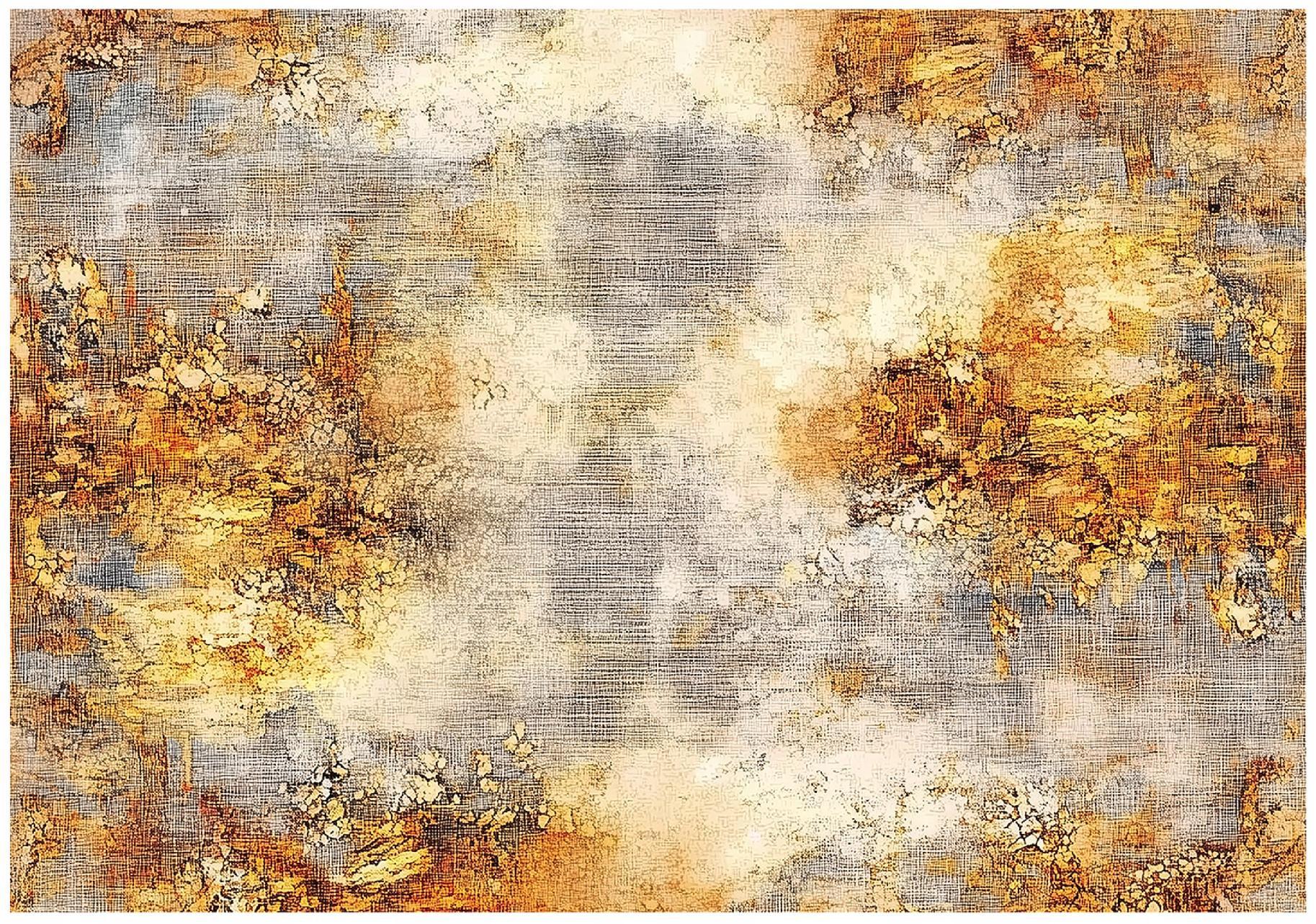 FOTOTAPETE Abstrakt Gold Vlies Tapete Wohnzimmer 150x105 - Multicolor, Papier (150/105cm) - Wallarena