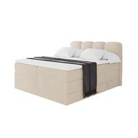 BOXBETT mit Matratze H3|H4 - NINA KING - 200x200 cm - Beige - Ecru, Holzwerkstoff (200/200cm) - ALTDECOR