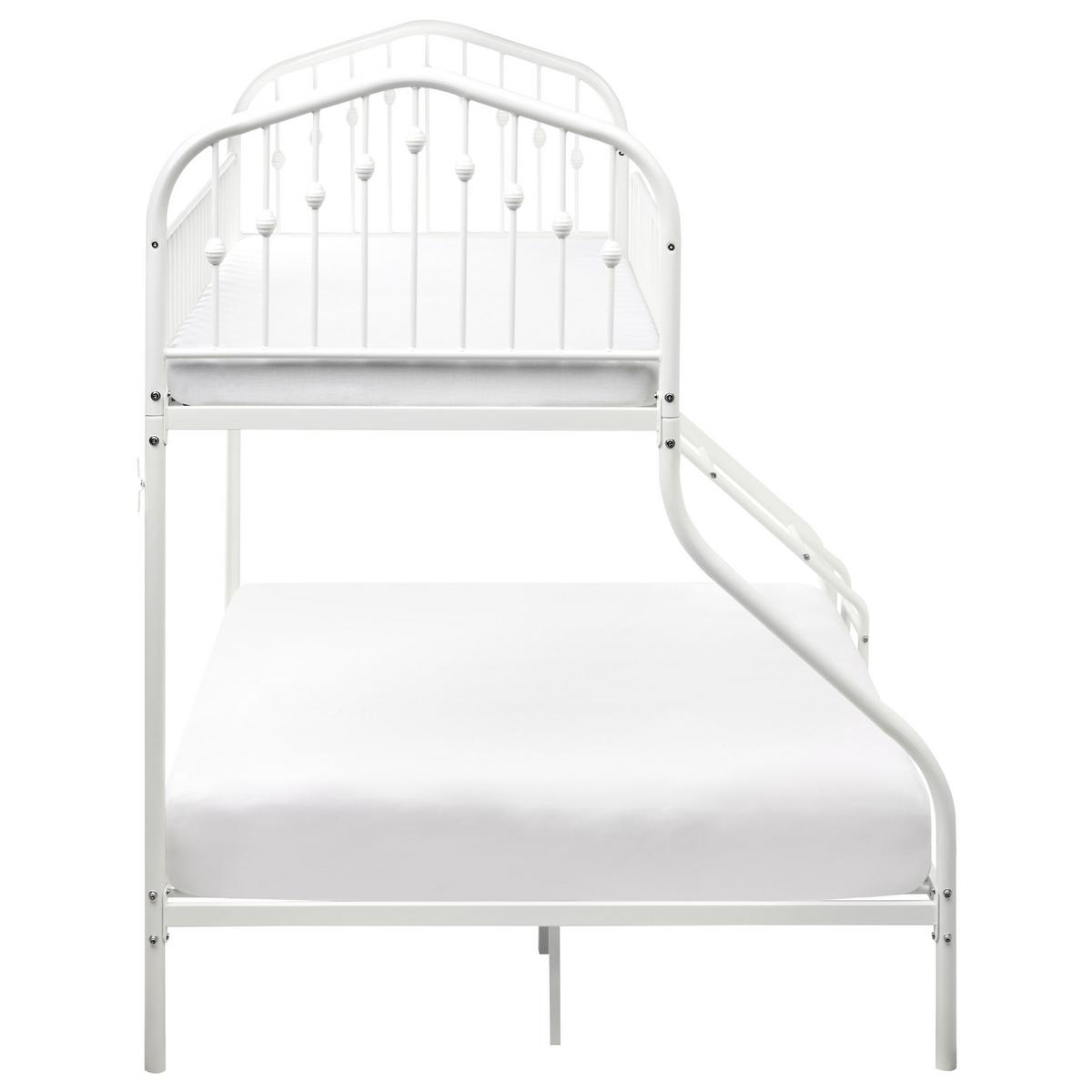 HOCHBETT Metall 90/140/200 cm Weiß Chamonix - Weiß, Metall (90/200cm) - Beliani