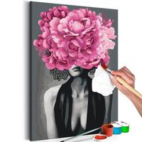 MALEN NACH ZAHLEN 40/50 cm - Pink/Schwarz, Textil (1.4/50cm) - KUNSTLOFT