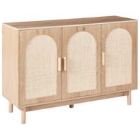 SCHRANK Hellbraun Costello - Hellbraun, Holzwerkstoff (120/83/40cm) - Beliani
