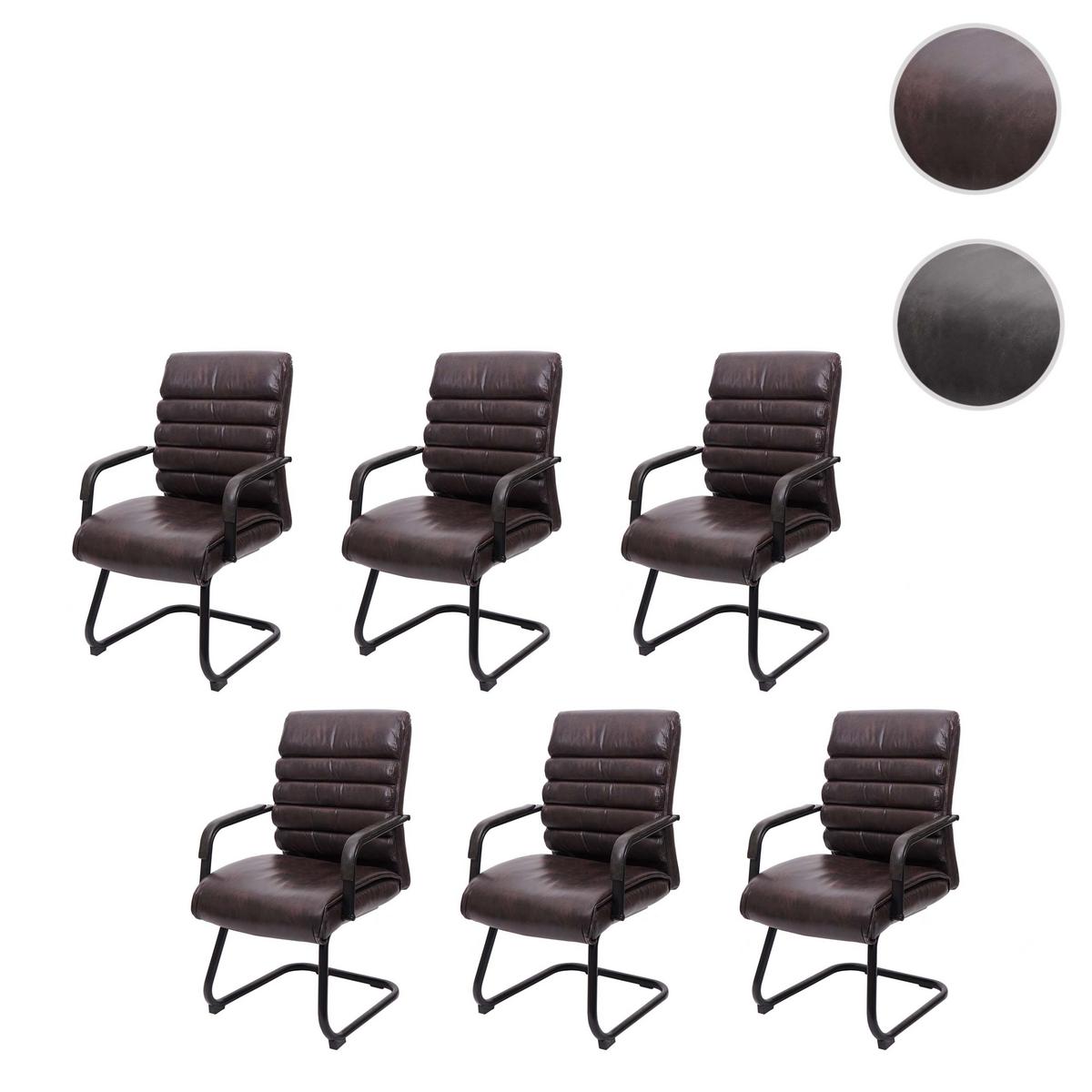 KONFERENZSTUHL Braun 6er-Set - Braun, Textil (60/100/59cm) - MCW